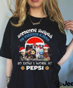 Official baby horror santa someone swiped my reindeer sleigh so now I work at pepsi christmas shirt