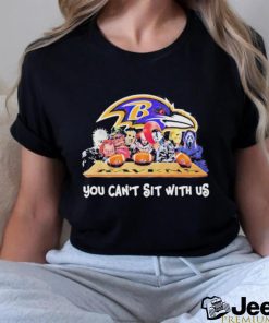 Official baltimore Ravens Horror Movies You Can’t Sit With Us Halloween T shirt