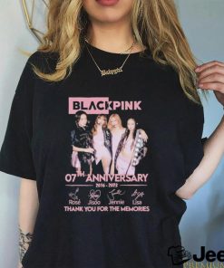 Official blackpink 07th anniversary 2016 2023 thank you for the memories shirt