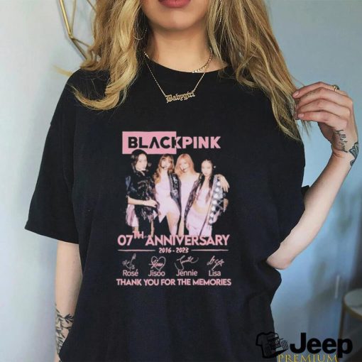 Official blackpink 07th anniversary 2016 2023 thank you for the memories shirt