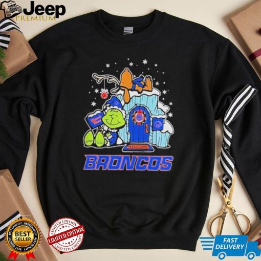 Official boise State Broncos Grinch Nuts Welcome Christmas T Shirt