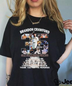 Official brandon Crawford San Francisco Giants 2011 – 2023 Thank You For The Memories T Shirt