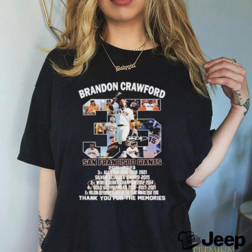 Official brandon Crawford San Francisco Giants 2011 – 2023 Thank You For The Memories T Shirt