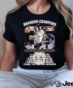 Official brandon crawford 35 san francisco giants thank you for the memories 2023 shirt