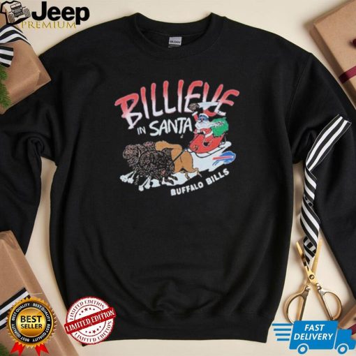 Official buffalo Bills Christmas Billieve In Santa T Shirt