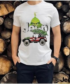 Official car Pine Tree Jeep Grinch American Merry Christmas Shirt