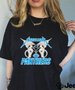 Official carolina Panthers Logo Metallica Wings Shirt