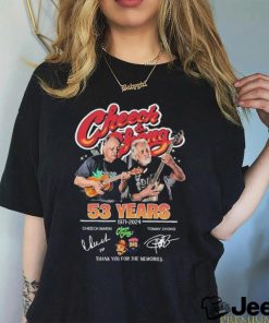 Official cheech and Chong 53 years 1971 2024 thank you for the memories signatures shirt