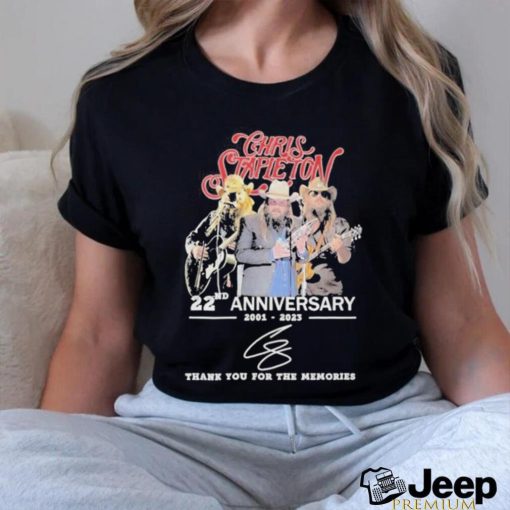 Official chris stapleton 22nd anniversary 2001 – 2023 thank you for the memories shirt