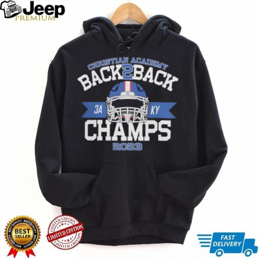 Official christian academy back 2 back 2023 football champioship red shirt