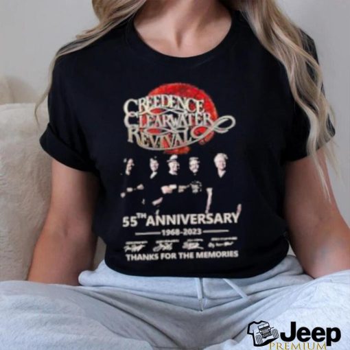 Official creedence clearwater revival 55th anniversary 1968 2023 thank you for the memories shirt