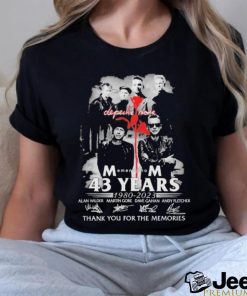 Official depeche Mode 43rd Anniversary 1980 2023 Thank You For The Memories Signatures T Shirt