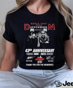 Official depeche Mode Memento Mori 43rd Anniversary 1980 2023 Thank You For The Memories Signatures T Shirt