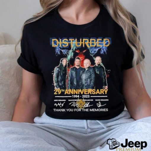 Official disturbed 29th anniversary 1994 2023 thank you for the memories shirt