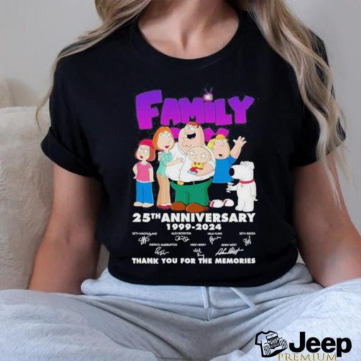 Official family Guy 25th Anniversary 1999 – 2024 Thank You For The Memories Shirt