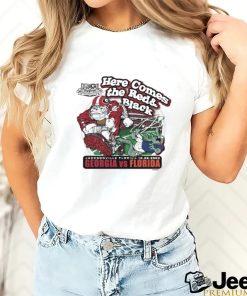 Official georgia Bulldogs Here Comes the Red & Black Georgia vs Florida Jacksonville Florida 10 28 2023 shirt