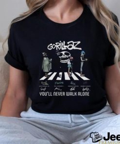 Official gorillaz You’ll Never Walk Alone T Shirt