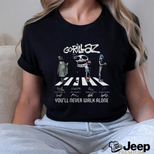 Official gorillaz You’ll Never Walk Alone T Shirt