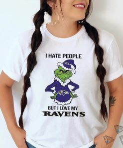 Official grinch I Hate People But I Love My Ravens Shirt