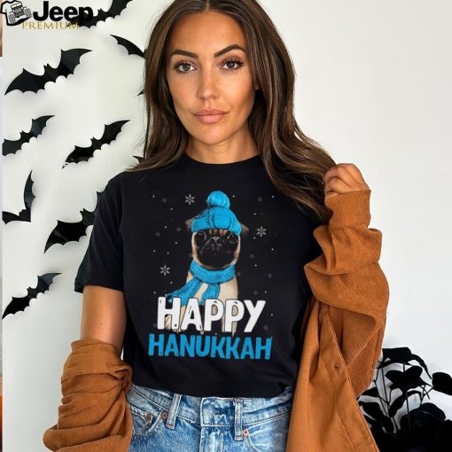 Official happy Hanukkah Pug Chanukah Jewish Christmas T Shirt