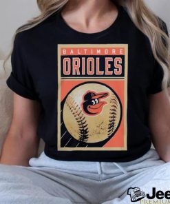 Official heathered Gray Baltimore Orioles Team Baseball Card T Shirt