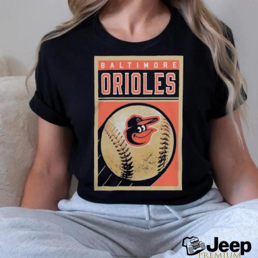 Official heathered Gray Baltimore Orioles Team Baseball Card T Shirt