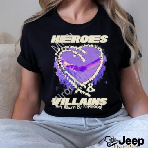 Official heroes and villains an album by metrooo new york ny hearts on fire 2023 shirt