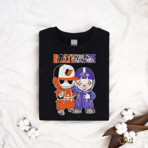 Official jack Skellington Baltimore Orioles And Pennywise Baltimore Ravens Baltimore City Shirt