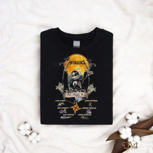 Official jack Skellington Collab Metallica Signature Halloween T Shirt