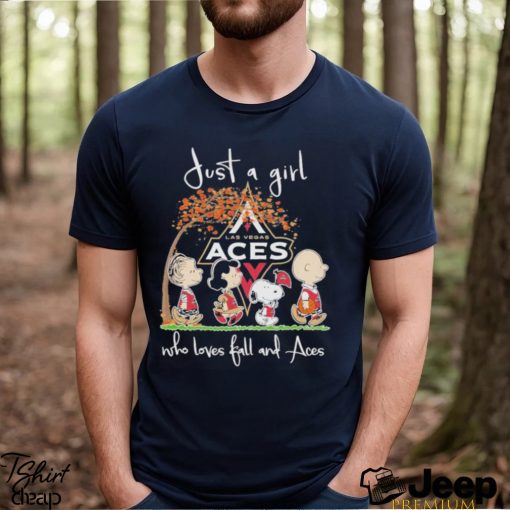 Official just A Girl Who Loves Fall And Las Vegas Aces T Shirt