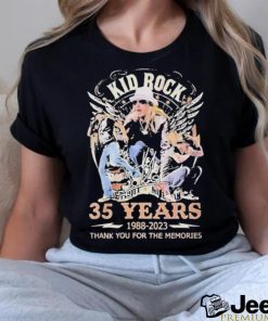 Official kid rock 35 years 1988 2023 thank you for the memories shirt