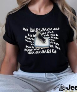 Official ksh cat scratching litter meme shirt