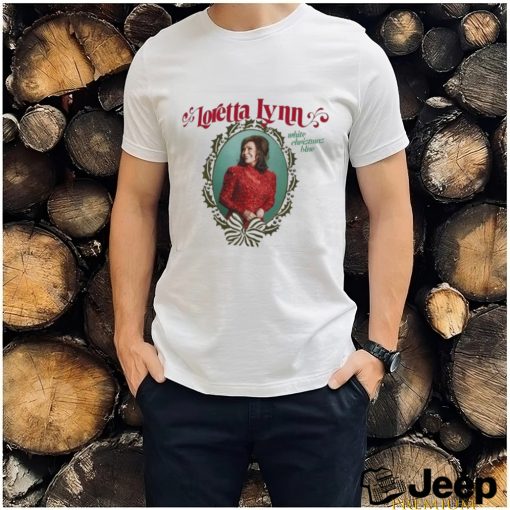 Official loretta Lynn white christmas blue shirt