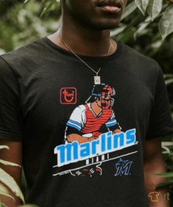 Official mLB x Topps Miami Marlins baseball shirt