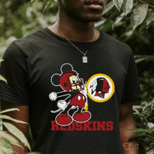 Official mickey Mouse cartoon NFL Washington Redskins football player helmet logo shirt