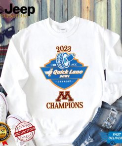 Official minnesota Football 2023 Quick Lane Bowl Champion Logo Shirt