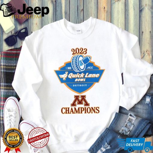 Official minnesota Football 2023 Quick Lane Bowl Champion Logo Shirt