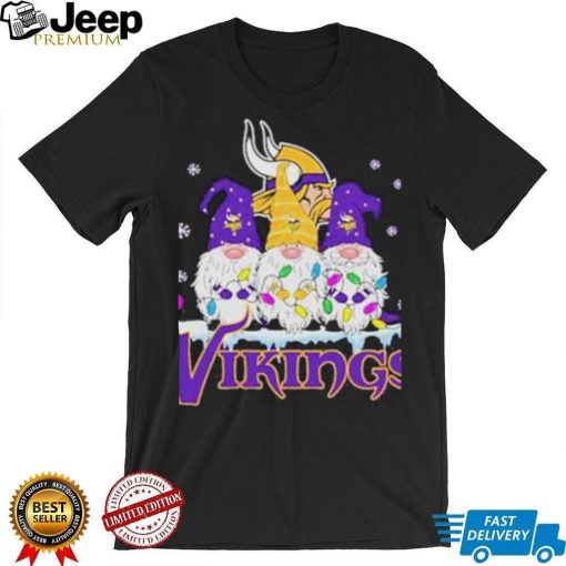 Official minnesota vikings football gnomes christmas 2023 shirt