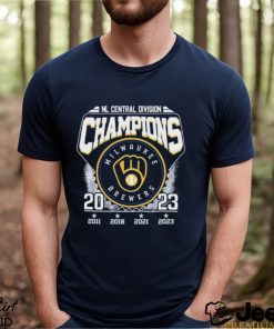 Official nl central divison champions milwaukee brewers 2011 2018 2021 2023 shirt