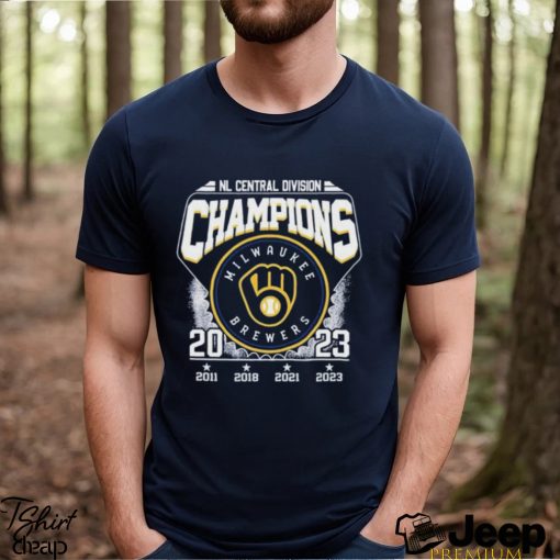 Official nl central divison champions milwaukee brewers 2011 2018 2021 2023 shirt