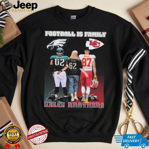 Official official Football Is Family Kelce Brothers Jason Kelce Sexy Batman And Travis Kelce Big Yeti Signatures shirt