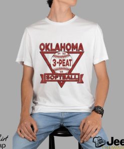 Official oklahoma 3 Peat Vintage Softball T Shirt