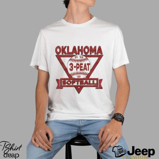 Official oklahoma 3 Peat Vintage Softball T Shirt