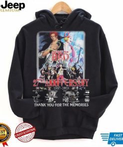 Official one Piece Red 27th Anniversary 1997 2024 thank you for the memories Signatures Shirt