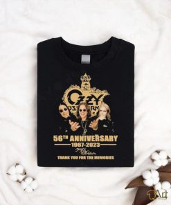 Official ozzy Osbourne 56th Anniversary 1967 – 2023 Signature Thank You For The Memories T Shirt