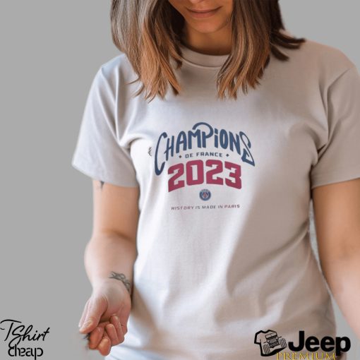 Official paris Saint Germain Champions 2023 T Shirt