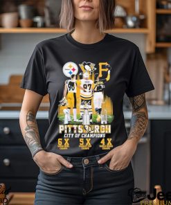 Official pittsburgh City Of Champions Steelers Penguins Pirates Shirt