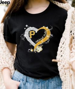 Official pittsburgh Pirates Baseball Glitter Heart Tshirt