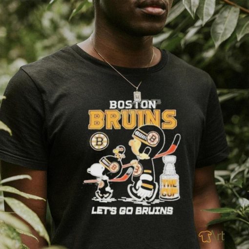 Official quality the Peanuts Snoopy Boston Bruins 2023 stanley cup playoff let’s go Bruins shirt