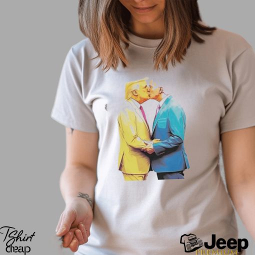 Official queerquirk Biden And Trump Kissing Shirt